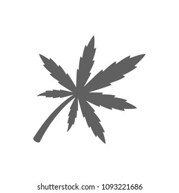 Marihuana leaf icon in trendy flat style isolated on white background. Symbol for your web site design, logo, app, UI. Vector illustration, EPS