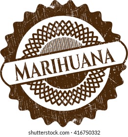 Marihuana with rubber seal texture