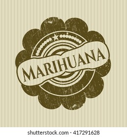 Marihuana with rubber seal texture