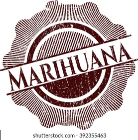 Sello de caucho de Marihuana con textura gruesa