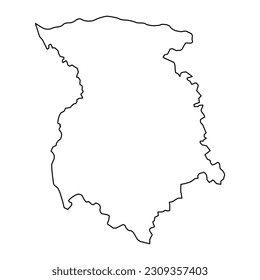 Marijampole county map, administrative division of Lithuania. Vector illustration.