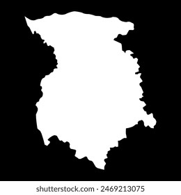 Mapa del condado de Marijampole, división administrativa de Lituania. Ilustración vectorial.