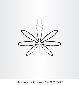 marijuana black icon vector line symbol design