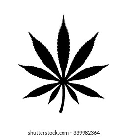 Marijuana - black vector icon