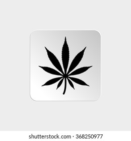Marijuana  - black vector icon