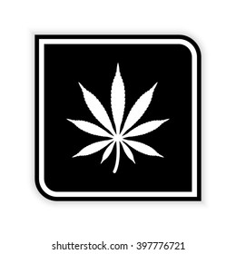 Marijuana  - black vector icon