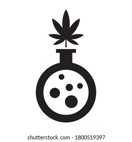 Icono de Marijuana Bong en ilustración vectorial de fondo blanco