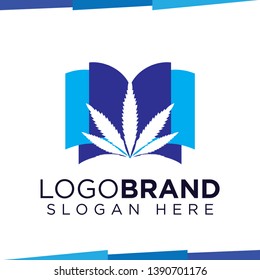 marijuana Book logo vector template