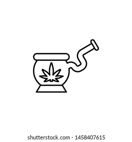 marijuana, bubbler icon. Simple thin line, outline vector of Marijuana icons for UI and UX, website or mobile application