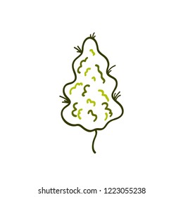 marijuana bud doodle icon