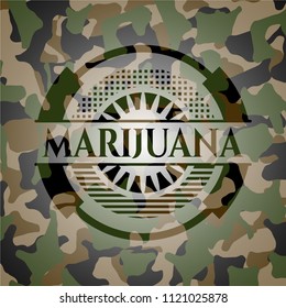 Marijuana camouflage emblem