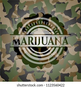 Marijuana camouflaged emblem