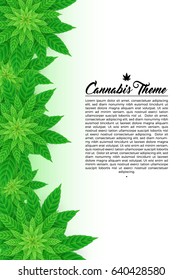 Marijuana Cannabis 420 Flyer Poster Template Layout Vector Art Design Illustration