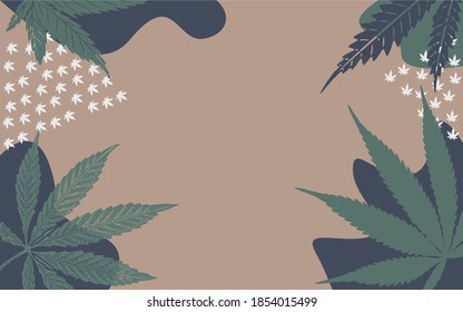 marijuana cannabis background flat ilustrations
