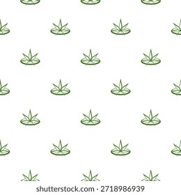 Marijuana cannabis icon seamless pattern isolated on white background