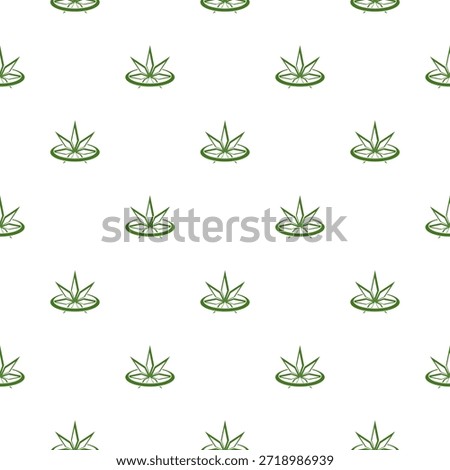 Marijuana cannabis icon seamless pattern isolated on white background