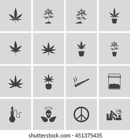 marijuana, Cannabis icons. vector illustration eps 10.