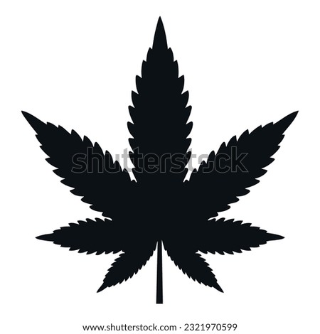 Marijuana cannabis leaf icon on white background