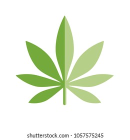 Marijuana or cannabis leaf Icon Vector Logo Template. Isolated illustration on white background.