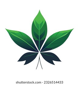 Icono de hoja de cannabis de marihuana.  Ilustración del vector