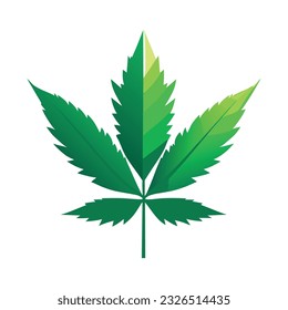 Marijuana Cannabis-Blattsymbol.  Vektorgrafik