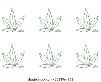 marijuana cannabis leaf icon vector 