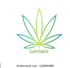 Marijuana, cannabis leaf logo, Formal medicine labels.