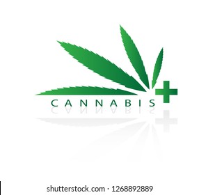 Marijuana, cannabis leaf logo, Formal medicine labels.