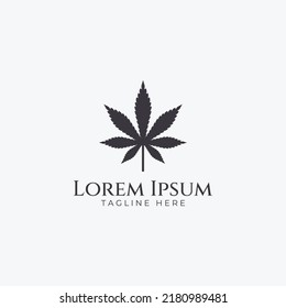 Marijuana or cannabis  leaf logo or template design.