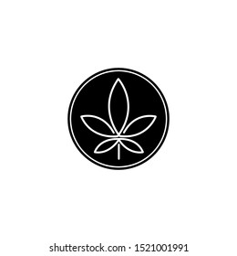 Marijuana and Cannabis leaf logo vector illustration template