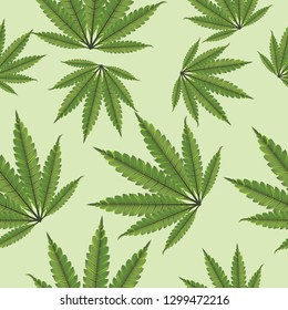 Marijuana Cannabis leaf pattern