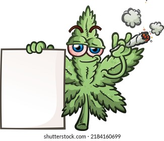 Marijuana Cannabis Leaf Vector Cartoon Character Stock Vector (royalty 