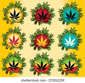 marijuana cannabis leaf vector illustration