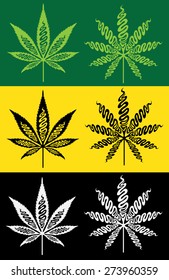 marijuana cannabis leaf vector illustration