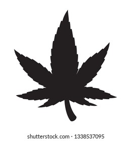 Marijuana cannabis leaf weed vector icon logo symbol illustration