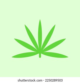 Marijuana cannabis leaf weed vector illustration icon