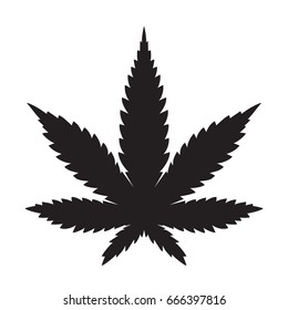 Marijuana Cannabis Leaf Weed Vector Illustration Icon