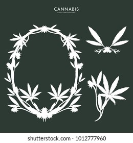 marijuana, cannabis logo graphics