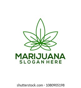 marijuana cannabis logo template vector