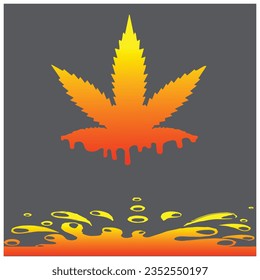 Marijuana or cannabis vector leaf