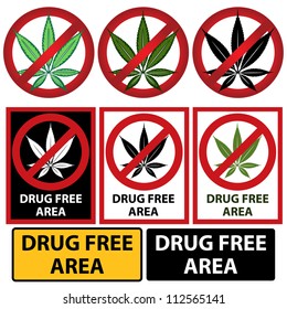 Marijuana or cannabis vector sign