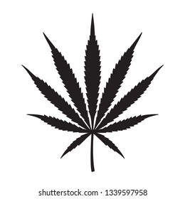 Weed Vector Marijuana Icon Cannabis Leaf Stock Vector (royalty Free 