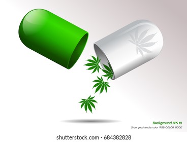 marijuana capsule illustration