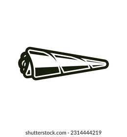 Vector de cigarrillos de marihuana aislado en fondo blanco.