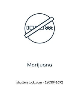 Marijuana concept line icon. Linear Marijuana concept outline symbol design. This simple element illustration can be used for web and mobile UI/UX.