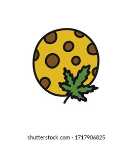 icono del doodle de marihuana, ilustración vectorial