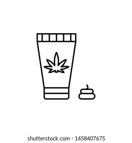 marijuana, cream icon. Simple thin line, outline vector of Marijuana icons for UI and UX, website or mobile application