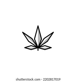 Marijuana Crystal logo. marijuana leaf-shaped logo that is sharp like a crystal. This logo can be used for businesses in the herbal field