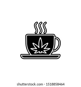 Marijuana, cup, tea icon. Simple glyph, flat vector of marijuana icons for ui and ux, website or mobile application