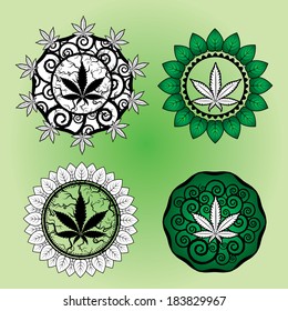 marijuana design textured stamp vector design 